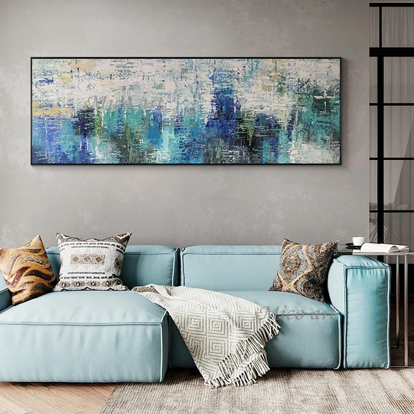 Abstract Acrylic Painting, Canvas Design, Contemporary Art Picture, No Framed, Luxury Living Room Decoration, Idea Textured Wall