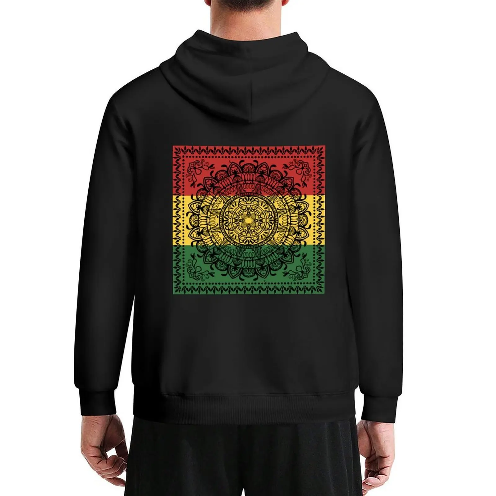 

Rasta Mandala Hoodie men's sweat-shirt anime clothing male clothes mens clothing tracksuit men