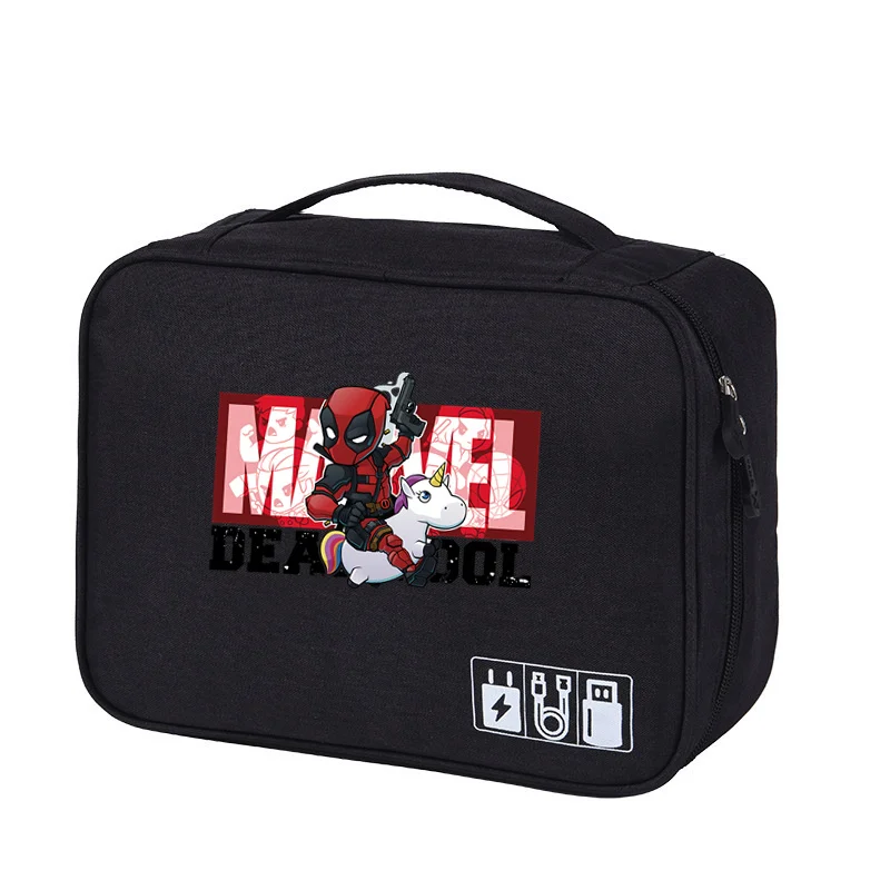 Bolsa de almacenamiento de cables Spider-man Groot, accesorios electrónicos digitales USB, cargador, organizador de enchufes, bolsas de viaje portátiles