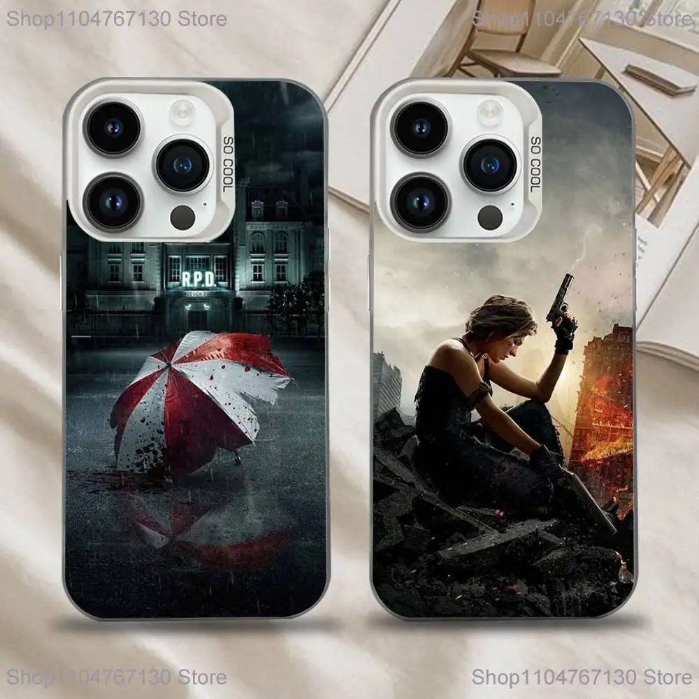 

R-RESIDENT GAME EVILS Phone Case For iPhone 16,15,14,13,12,11,Mini,Pro,SE,MAX White Matte Shockproof Cover