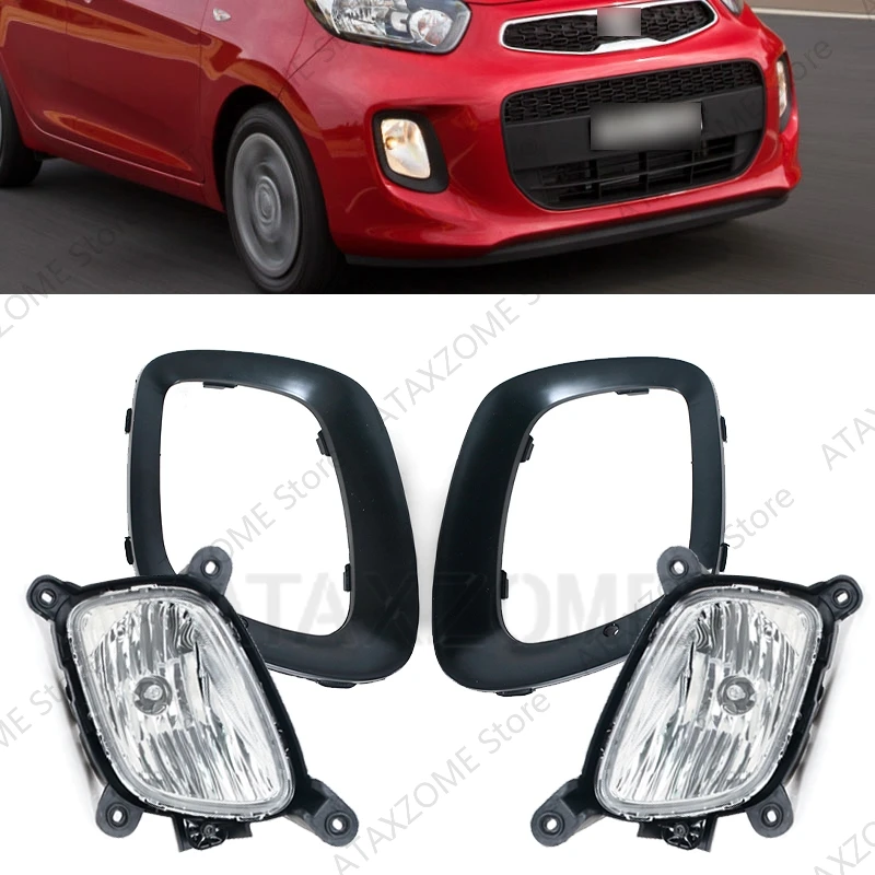 Daytime Running Light For Kia Picanto 2015 2016 2017 DRL Fog Lamp Front Bumper Fog Light Cover 865271Y540 865281Y540