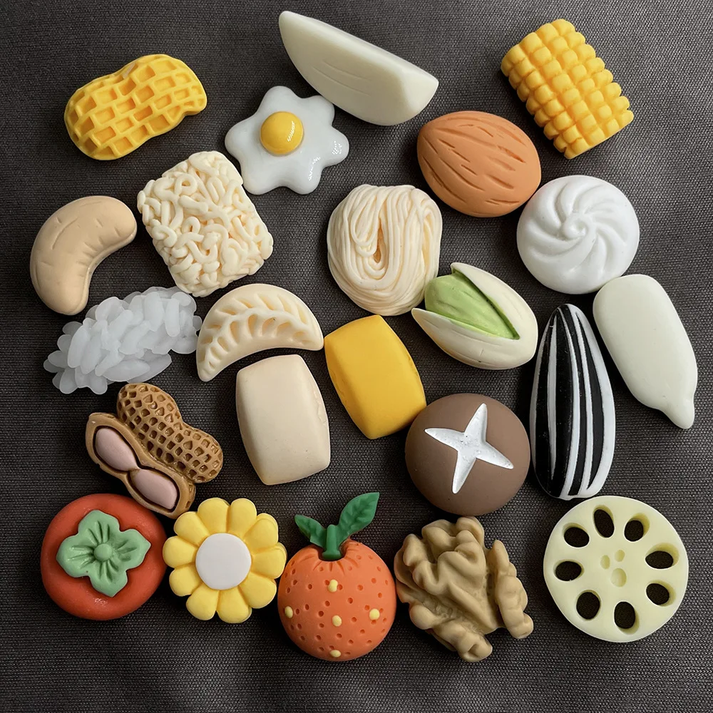 10pcs Green Vegetable Fridge Magnet Gift Food Figurine Resin Refrigerator Whiteboard Sticker Diy Decoration Kitchen Accessories