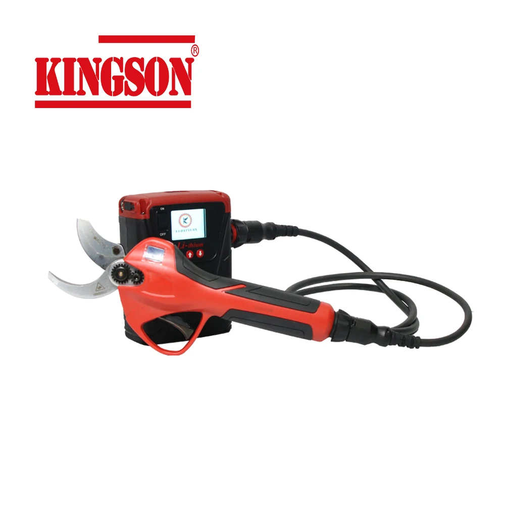 

KINGSON Professional Electric Pruners Safety The Screen Displays Battery Power Pruning Tools