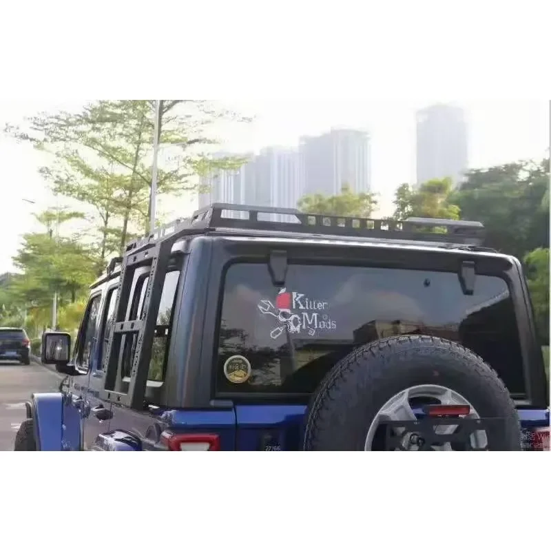 2018+ Accessories 2/4 Door Aluminum/Steel Cargo Carrier Roof Rack for Wrangler JL Auto Body Systems
