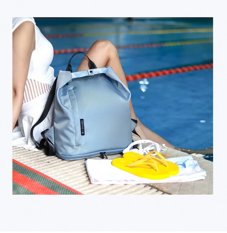 Simple Korean Style Fitness Bag, Lightweight Waterproof Leisure Travel Bag, Dry and Wet Separated Swimming Leisure Backpack