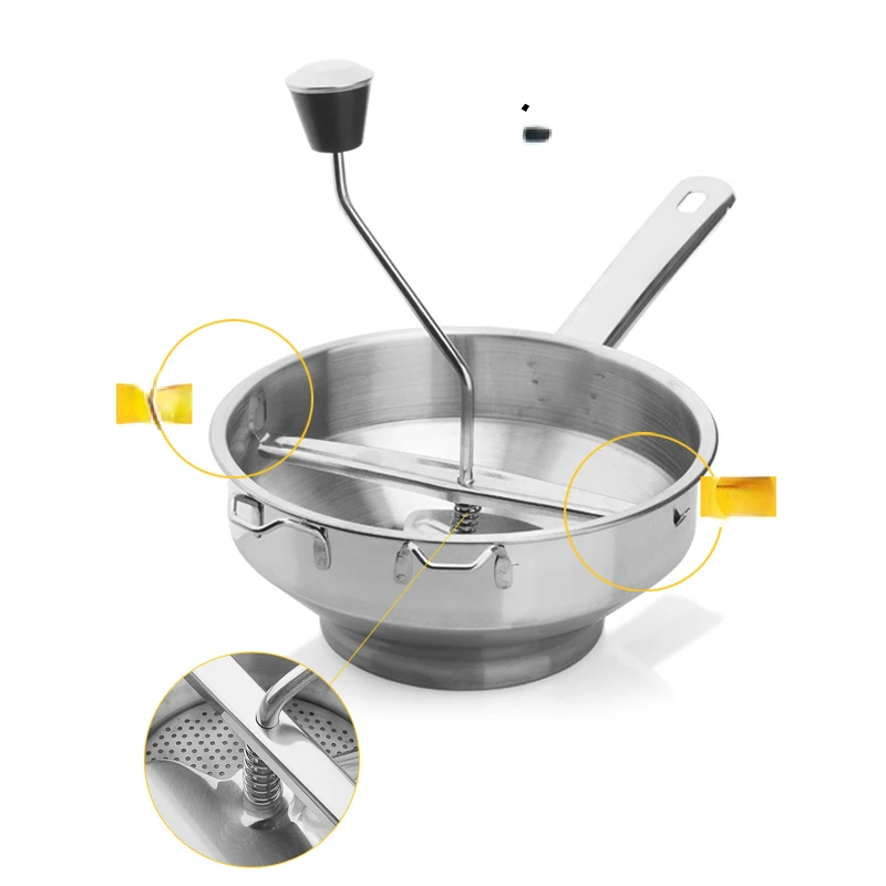 Stainless steel grinder Manual stirring potato puree Rice paste cooker Baby complementary food grinder Vegetable grinder