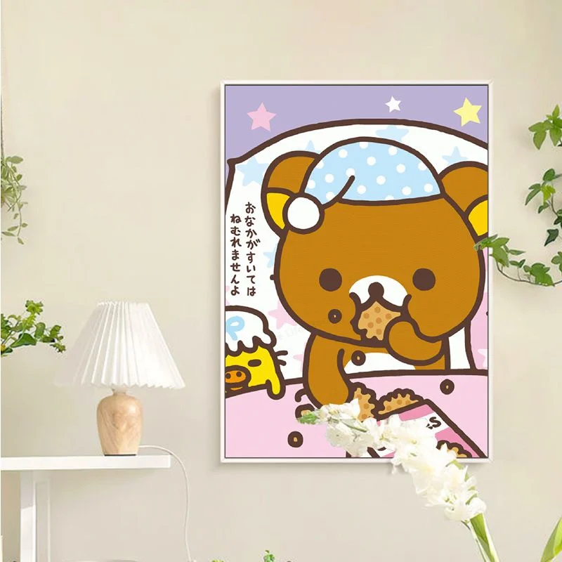 Cute Cartoon R-Rilakkuma Classic Anime Poster Vintage Room Home Bar Cafe Decor Wall Decor