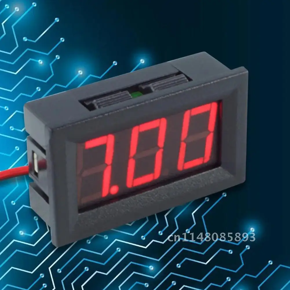 LED Display 0.56inch DC 4.5-30V Two-wire Digital Voltmeter Multifunctional Practical Amp Volt Voltage Current Meter Tester