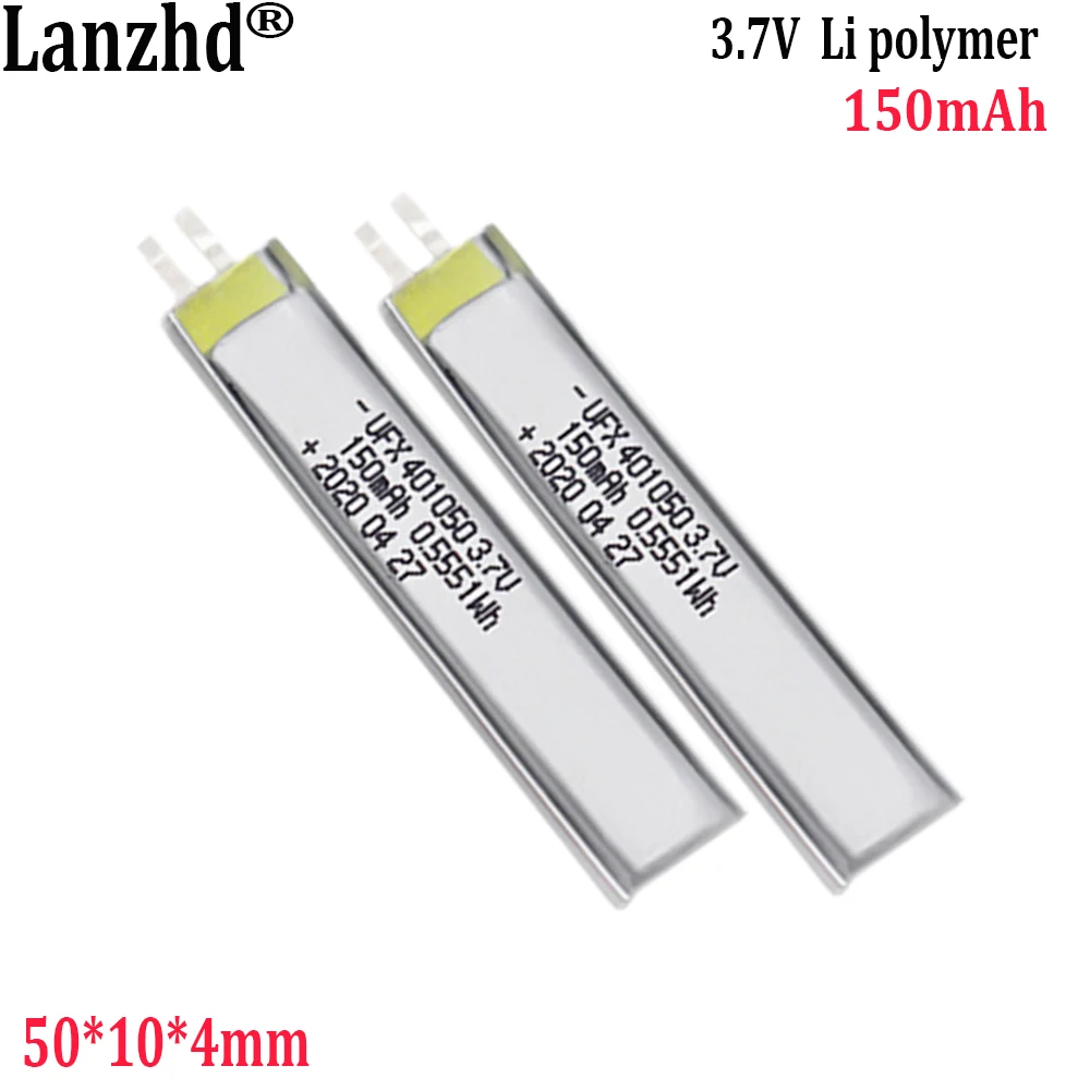 401050 3.7v 150mAh polymer lithium battery For Bluetooth headset e-greeting card battery