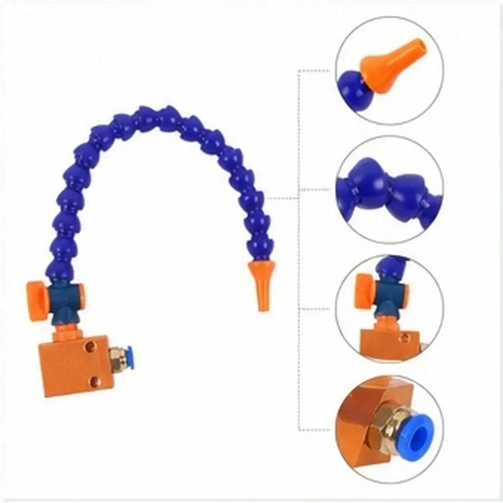 Snake Flexible Cooling Pipe Round Nozzle Plastic Hose Adjustable Air Nozzle Cnc Milling Lathe Drill Metal Cutting Engraving