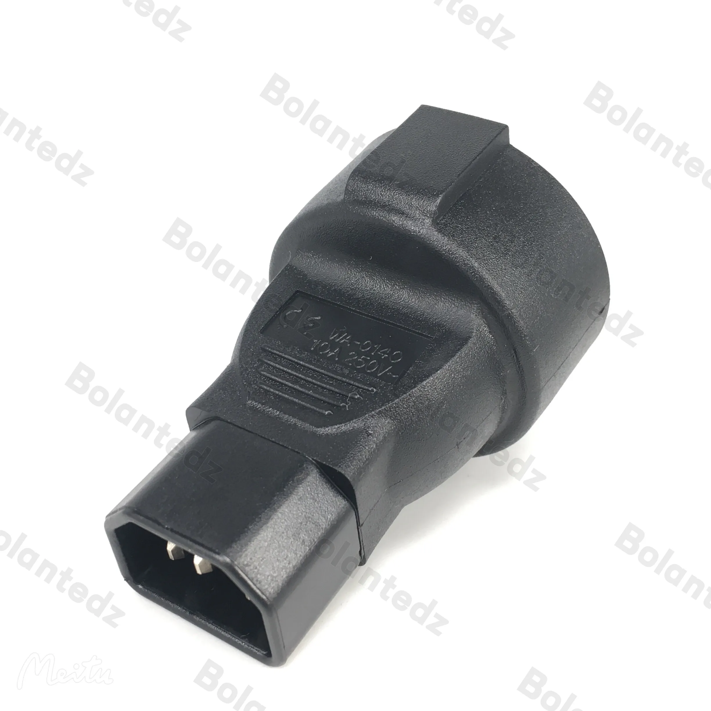 1pcs EU Power Cord Plug converter IEC 320 C14 Male to Europe Schuko Female Socket Converter Adapter for UPS PDU Power Adapter