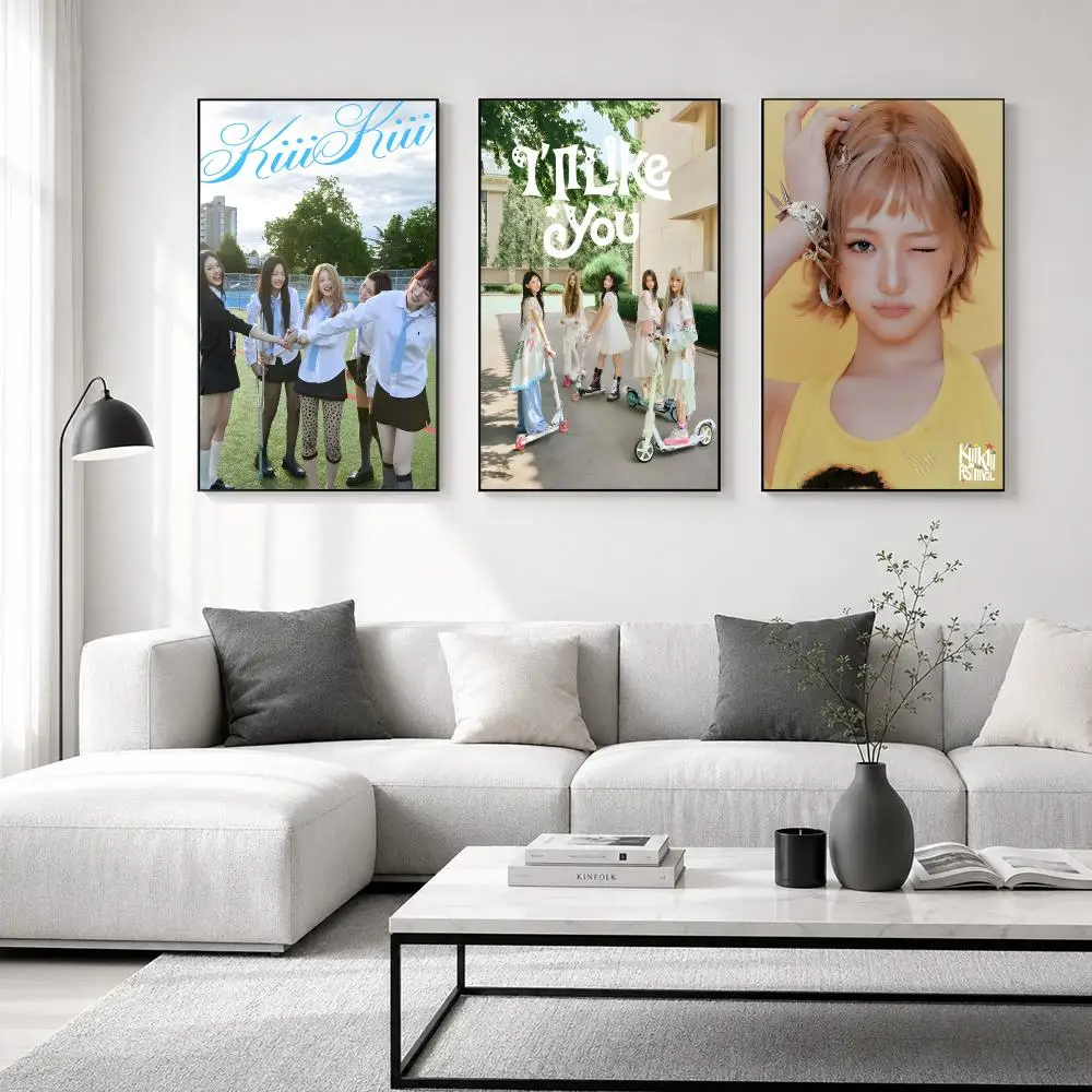 kiiikiii K-KPOP kiiikiii Poster posters for bedrooms and living rooms—high-definition cartoon movie-themed wall art.