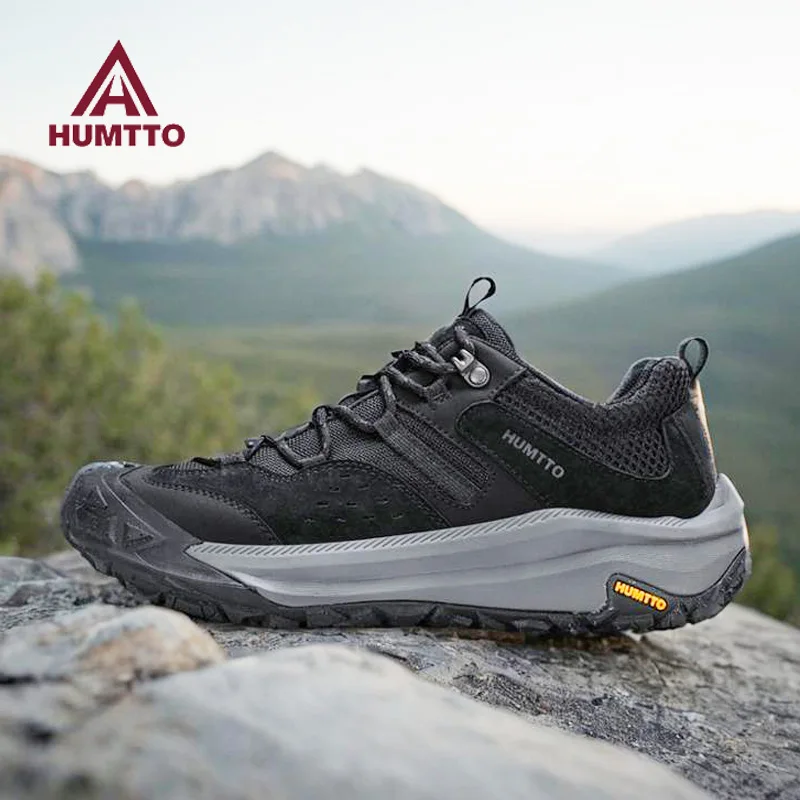 

HUMTTO cowhide Outdoor Men's Hiking boots waterproof hunting Boots Walking Sneakers Tactical Desert Combat Ankle trekking shoes