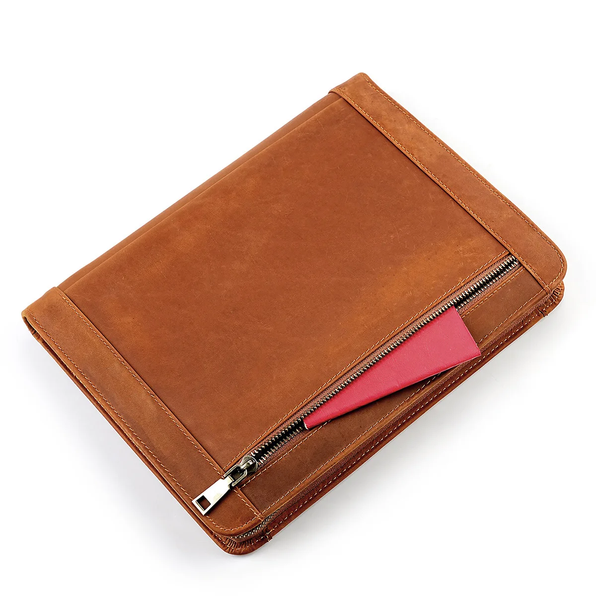 Suitable for Apple Pro10.5Ipad Genuine Leather Cosmetics Bag Hand Tablet Bag iPad 9.7inch Protective Cover