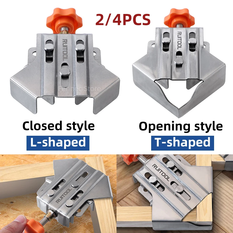 

90 Degree Right Angle Fixing Clips Stainless Steel Adjustable Clamp Carpenter Splicing Quick Clamp Locator Fixed Frame Clamp