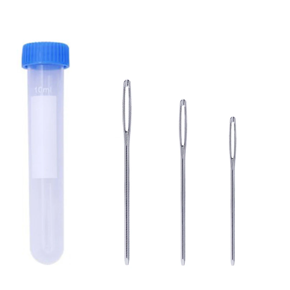 

18pcs Large Eye Sewing Needles Blunt Yarn Knitting Cross Stitch Needles Set Rustproof Storage Barrel 3 Sizes Each Size For