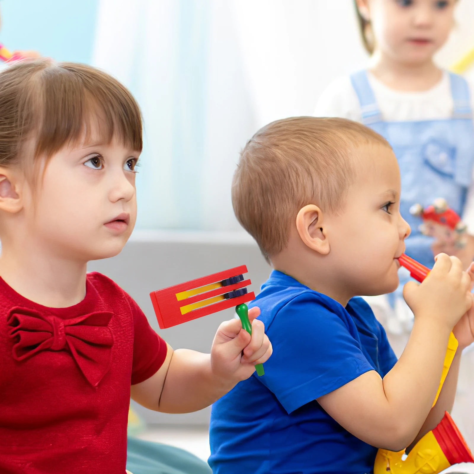 

2 pcs Wooden Ratchet Sound Toys Matraca Noise Toddler Musical Instruments Safe Portable Family Party Sports