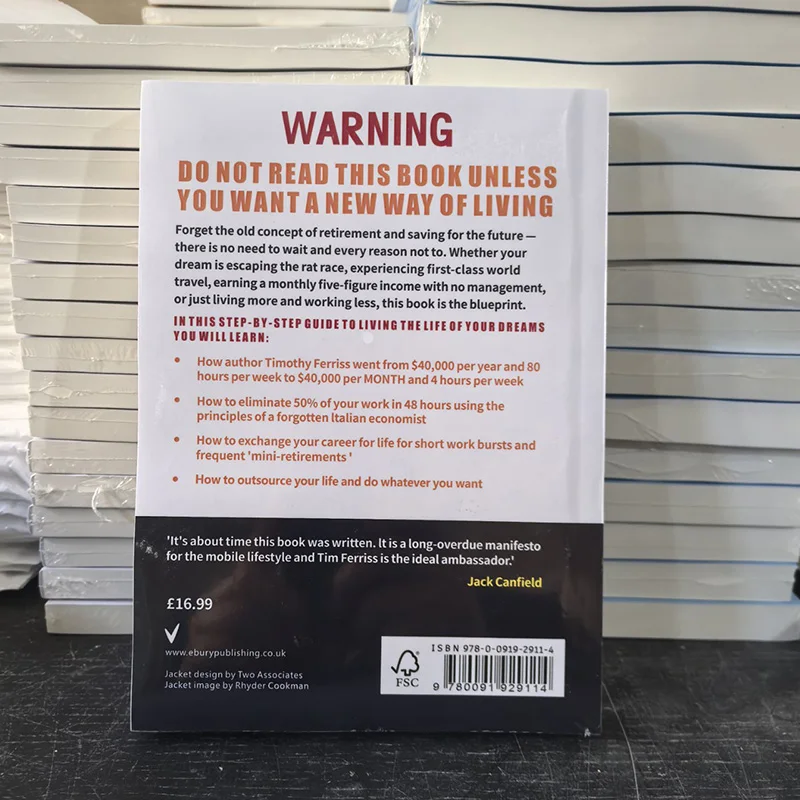 أسبوع العمل لمدة 4 ساعات Timothy Ferriss النسخة الإنجليزية Libros Livros