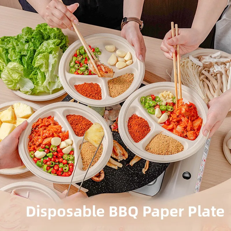 thickened-disposable-plate-divided-dipping-sauce-paper-plate-barbecue-meat-dish-outdoor-camping-eco-friendly-dining-plate