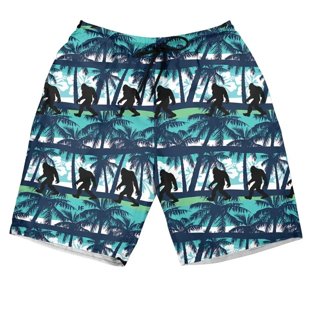 

HX пальма Bigfoot гавайские короткие модные брюки с 3D принтом летние повседневные шорты в стиле Харадзюку мужская одежда дропшиппинг