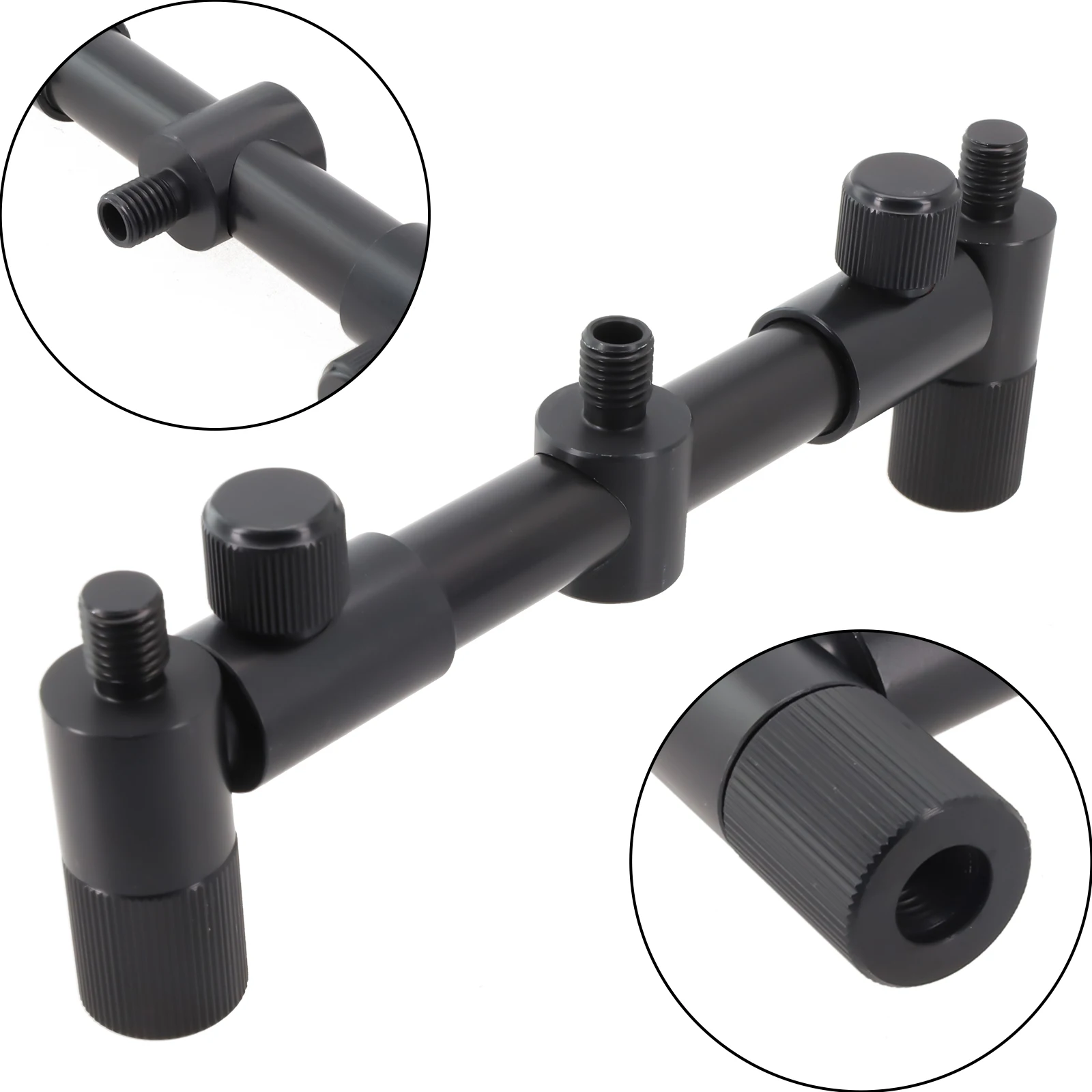 Extendable Aluminum Alloy Carp Fishing Rod Rest Holder For Bite Alarm Bankstick 2 3 Heads Black Outdoor Fishing Equipment
