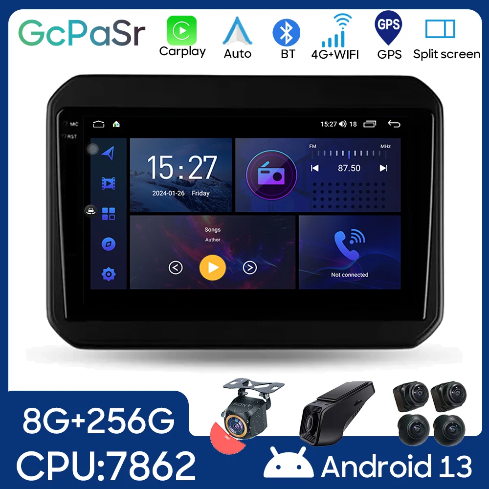 

Car Radio Android Auto For Suzuki Ignis 2016 - 2020 Head Unit Multimedia Video Player GPS Navigation Carplay 5G WIFI No 2din DVD