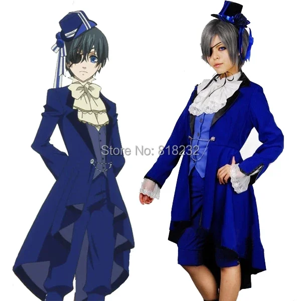 

Black Butler Kuroshitsuji Ciel Phantomhive Birthday Uniform Outfita Anime Customize Cosplay Costumes