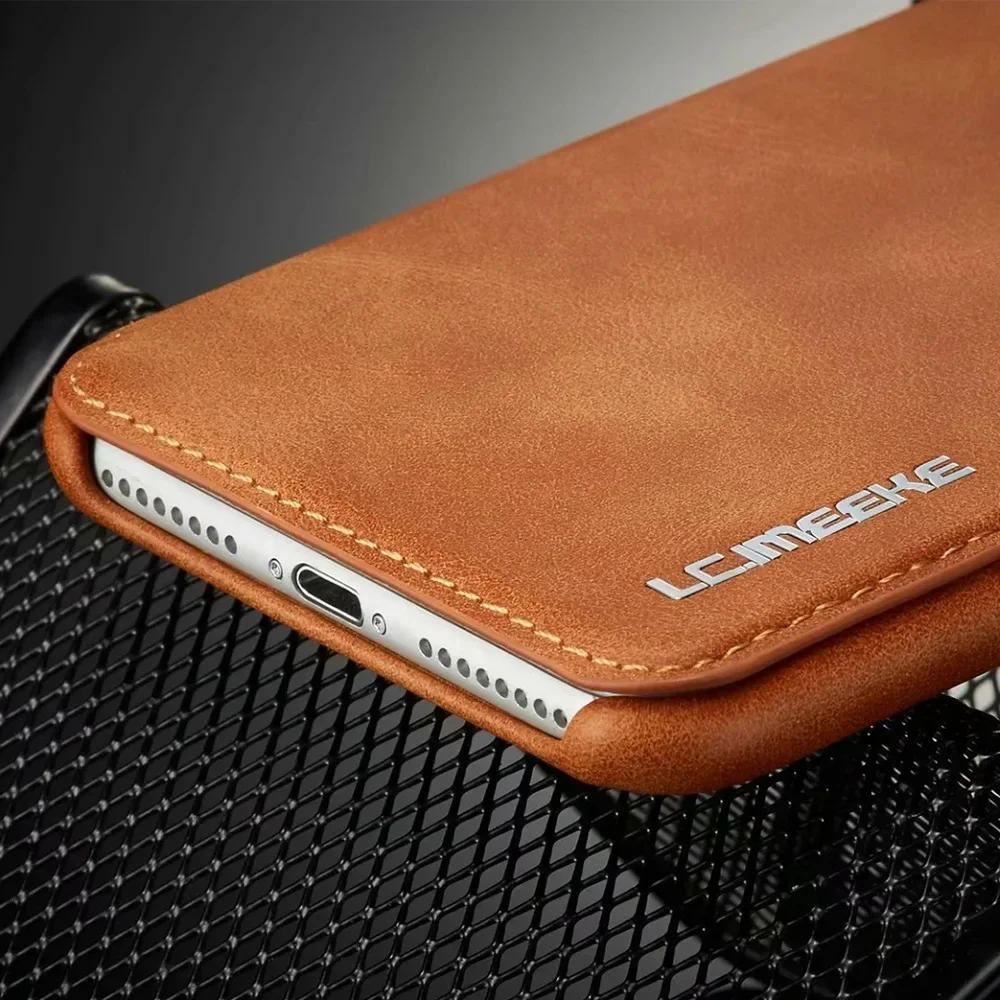 Luxury Ultra Thin Leather Case Flip Cover for Samsung S25 S24 S23 S22 FE Ultra Plus A52 A53 A54 Note 20 Ultra 8 9 10 Plus Case