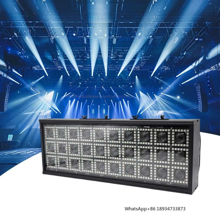 Factory Hot Sale BAIQI RGBW Pixel Dot Matrix Light 30pcs LED Strobe Projection Lights DMX512 Control 9CH IP20 CRI 80