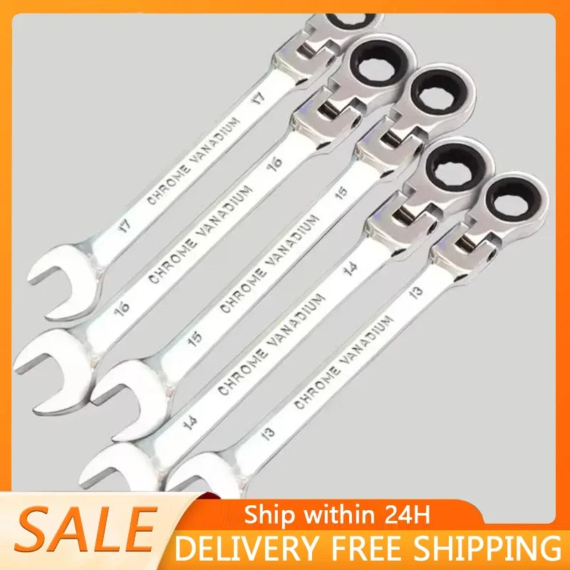 

6mm 7mm 8mm 9mm 10mm 11mm 12mm 14mm 16mm 19mm 32mm Dual Heads Ratchet Combination Wrench Spanners for Garage Repair Hand Tools