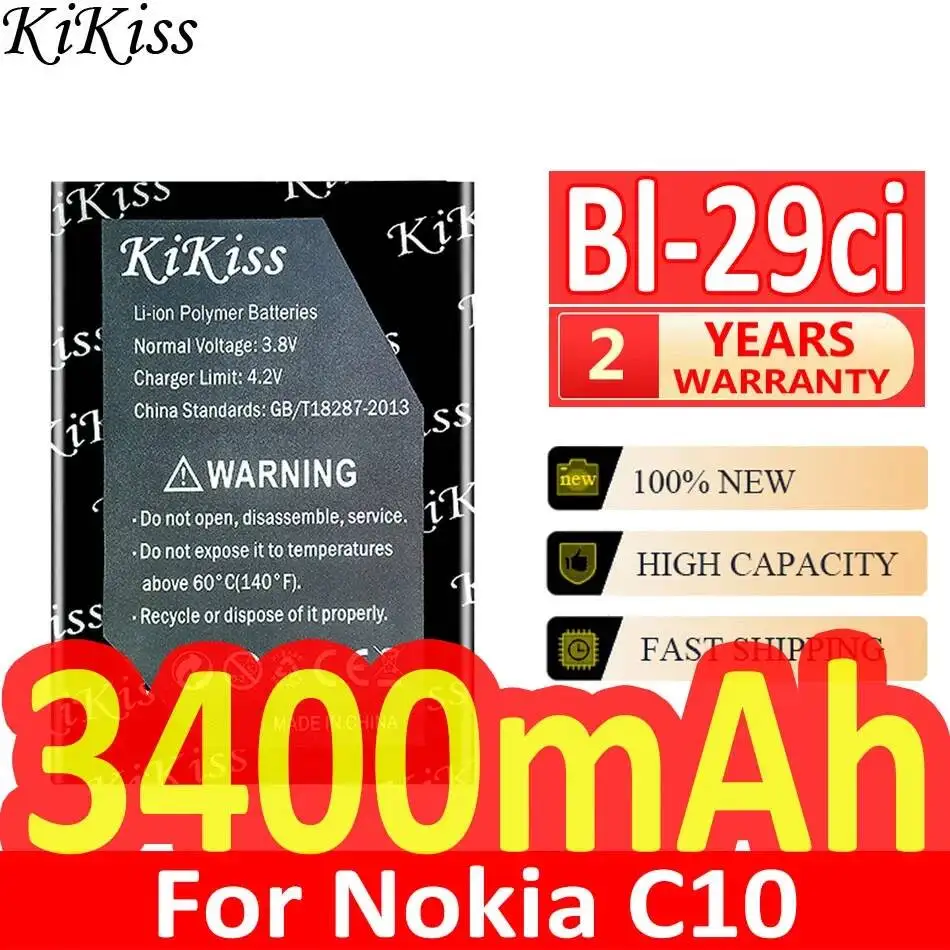 Environmentally Friendly 3400MAh Mobile Phone Battery High Performance For Nokia C10 BL-29ci