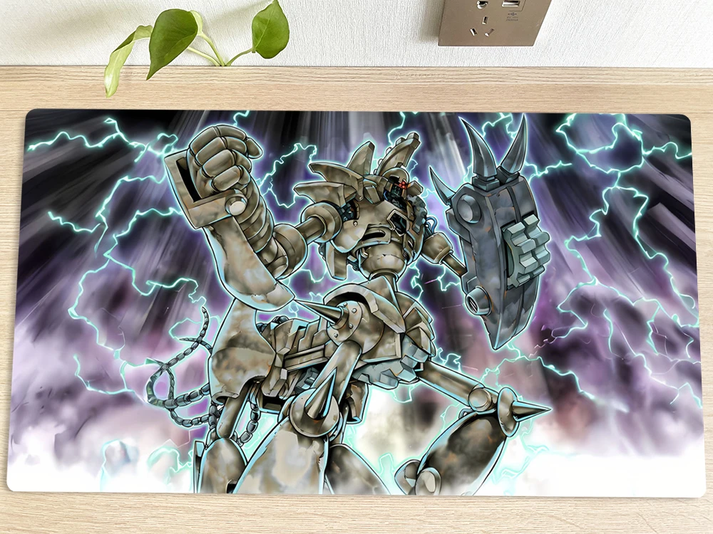 YuGiOh Table Playmat Ultimate Ancient Gear Golem TCG CCG Mat Trading Card Game Mat Mouse Pad Gaming Play Mat 60x35cm Free Bag