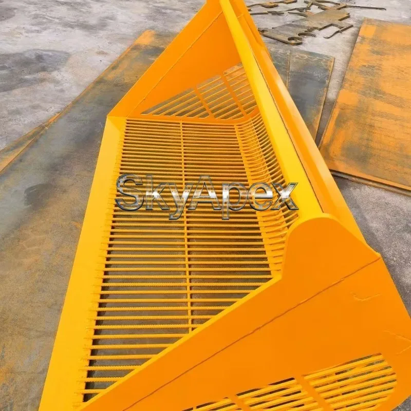 Corn Mesh Loader Hopper Bucket Shovel Screening Bucket Agricultural Grain Handling Attachment Universal Fit CE Certified
