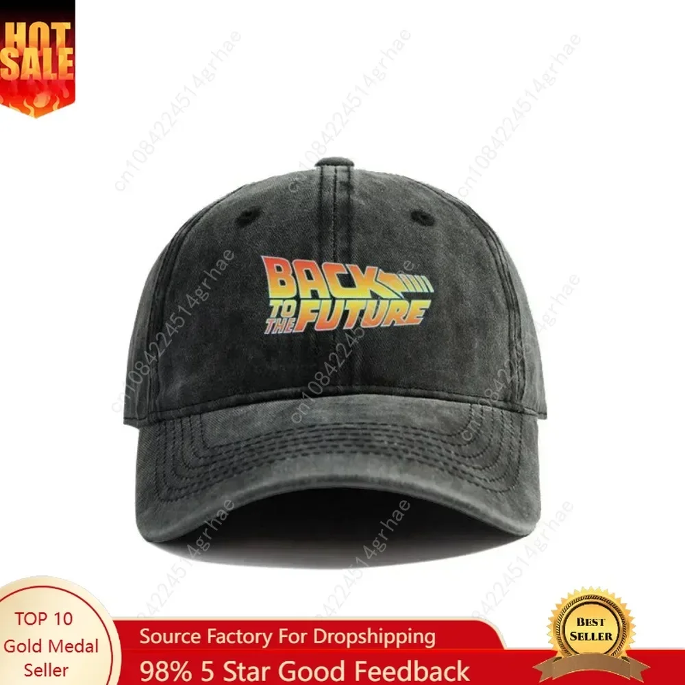 2025 Back To The Future Baseball Cap Summer Distressed Dad Hats Men Outdoor Adjustable Cotton Caps Outdoor sun protection