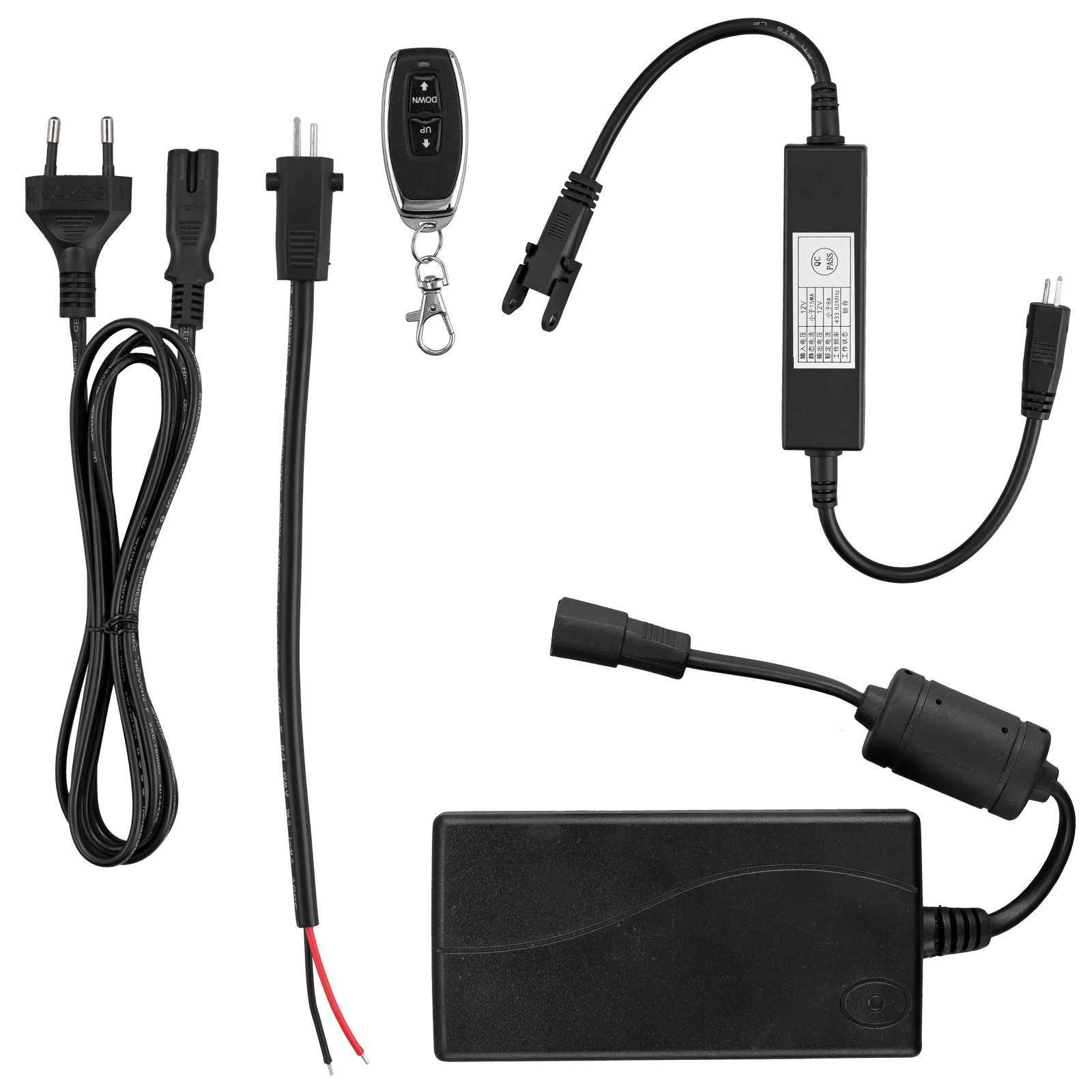 Power Supply With Remote Control 12V 5A For 12V Linear Actuator Forward and reverse Remote Control 220V to 12V EU