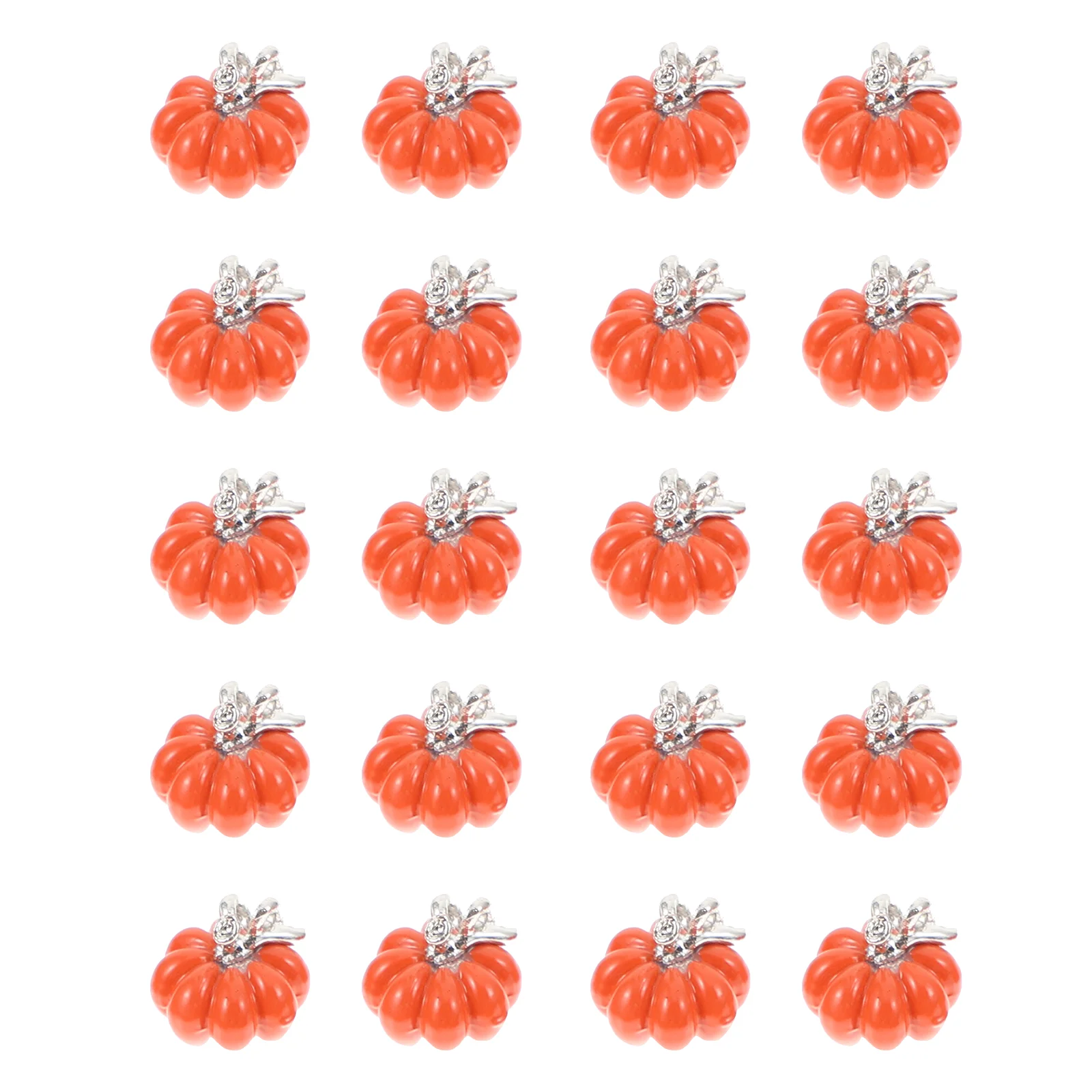 

20 Pcs Pumpkin Pendant Beads Halloween Earring Charms 3D Figurine Pendants Alloy Hanging Ornaments