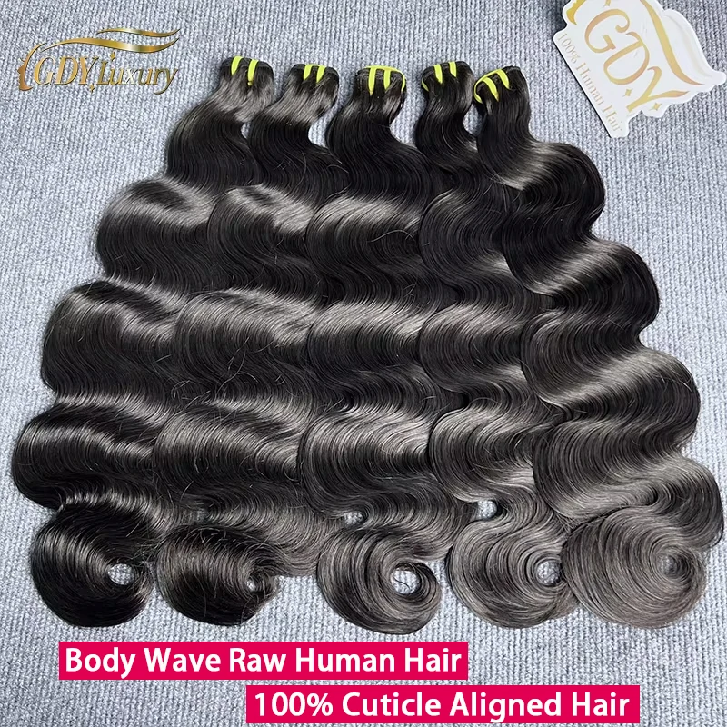 

Double Drawn Body Wave Human Hair 100% Unprocessed Raw Virgin Hair Extensions for Women 10-30Inch Natural Black 1/2/3/4Pcs Deals
