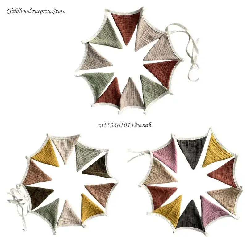 

Pennant Triangles Bunting Multicolor Baby Hanging for Wedding Birthday Baby Shower Dropship