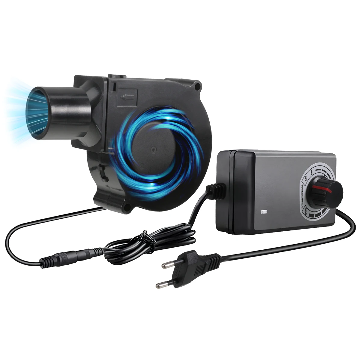 

220V BBQ Fan Small Blast Engine with Air Collecting Adjustable Speed Cooking Tool Handheld Barbecue Blower Camping