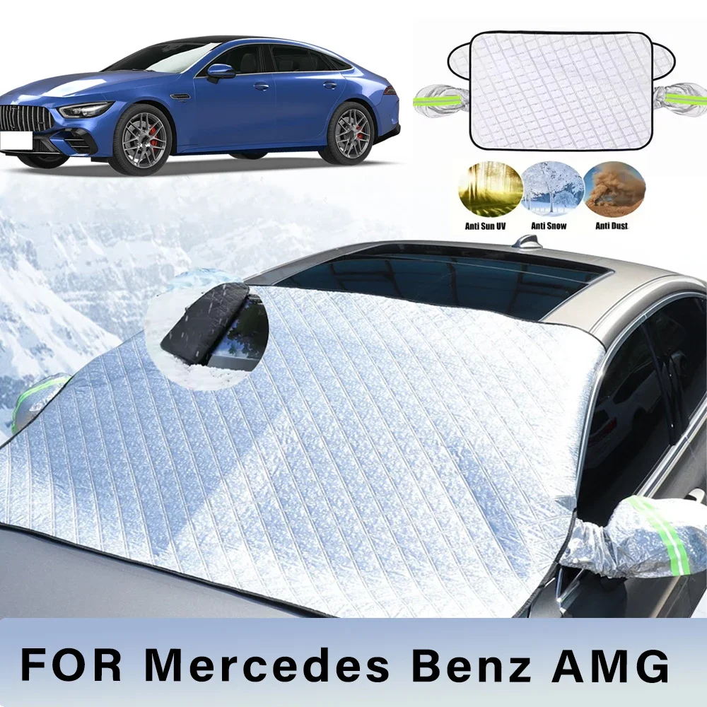 

Thickened Car Now Sunshade Windshield Cover With 5/9 Magnets UV Protection Anti Snow Sunlight For Mercedes Benz AMG GT 50