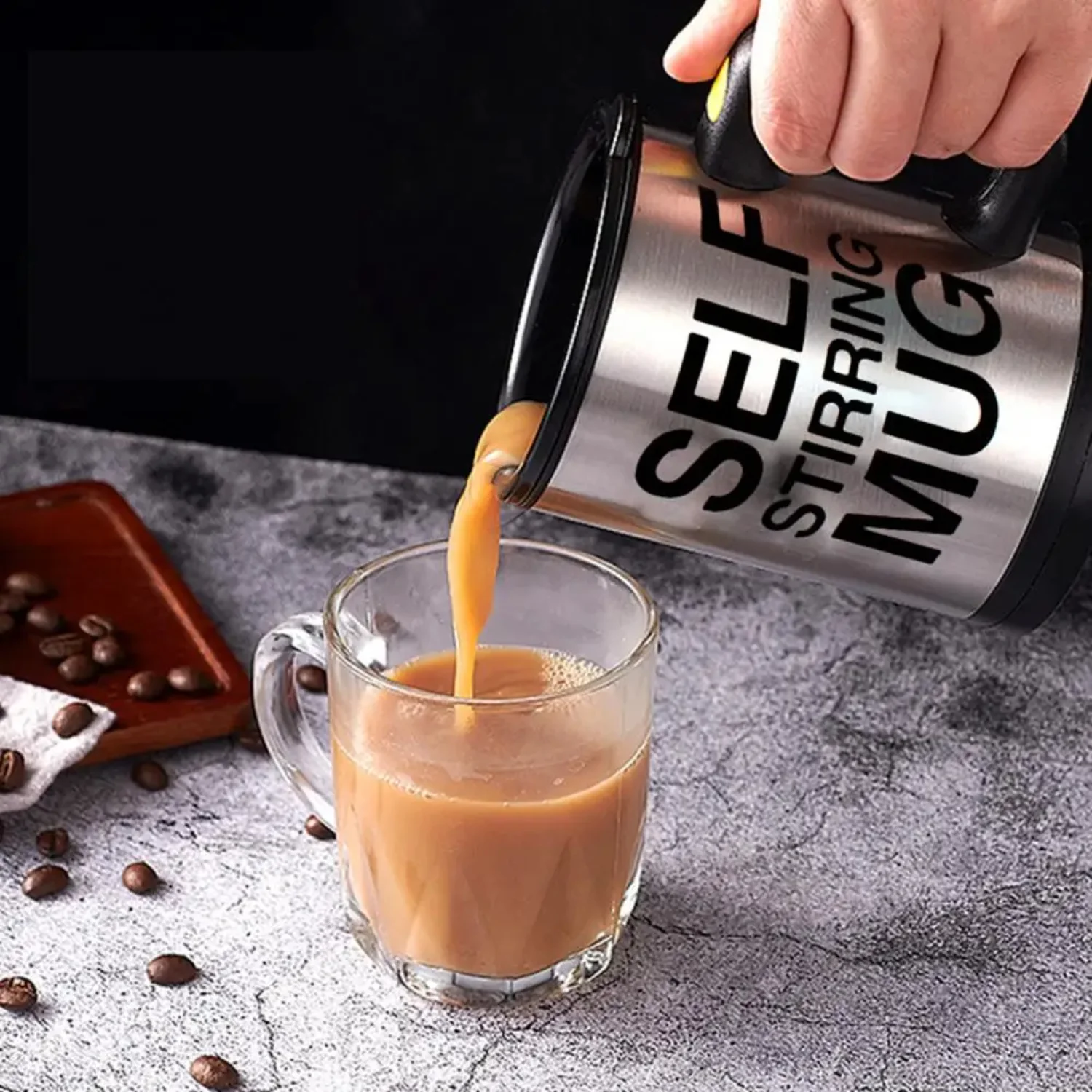 

350ml Mugs Automatic Lazy Self Stirring Mug Cup Coffee Milk Mixing Mug Smart Stainless Steel Juice Mix Cup Drinkware