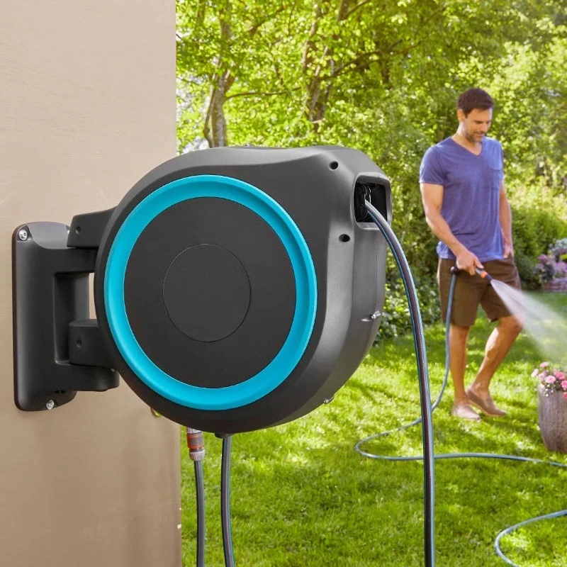 Car wash automatic recycling, garden washing, watering water pipe retraction coiler