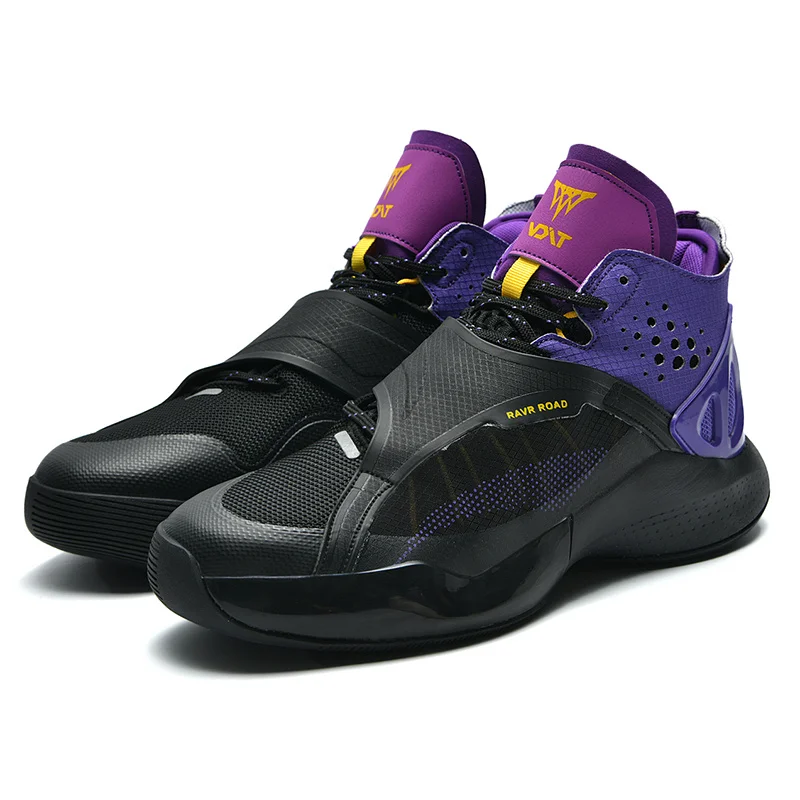 Fashion Black Purple Unisex Professional Basketball Shoes for Men Women High Sneakers High Quality Designer Shoes Trainers 2022