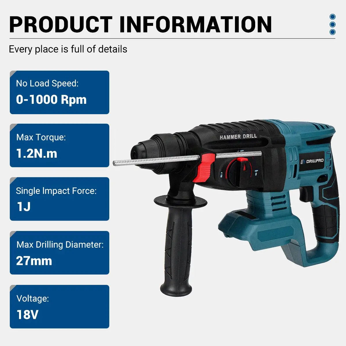 Imagem -05 - Power Tool Grupo Chave sem Fio Moedor Martelo com Bateria de Carregamento Broca Elétrica Tool Conjunto para Makita Bateria Drillpro4 in