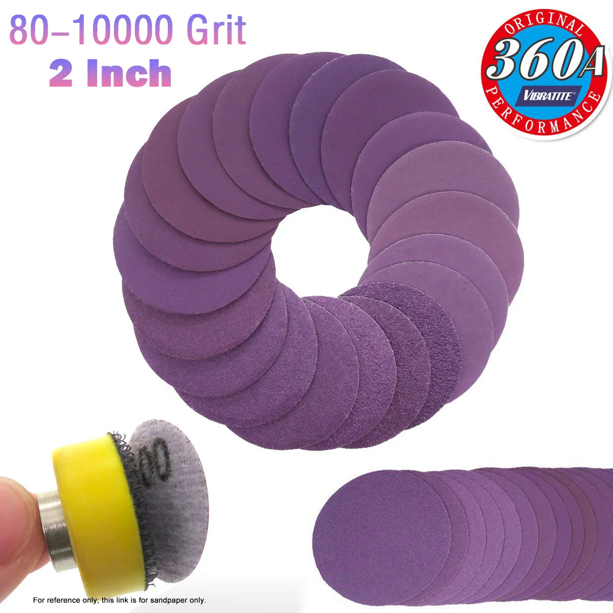 

20/50Pcs 2 Inch 60~10000Grit Sanding Disc Wet Dry Hook and Loop Premium Aluminum Oxide Sand Paper for Drill Grinder Rotary Tools