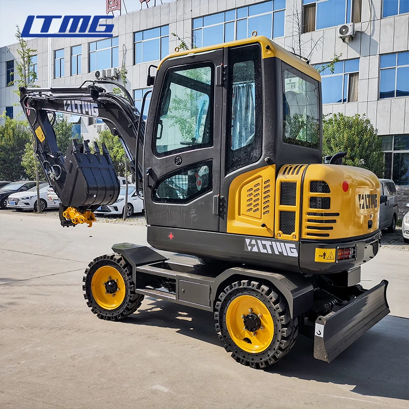 Землеройное оборудование 5 тонн 7 тонн 10 тонн 13 тонн гидравлический колесный экскаватор с сертификатами CE