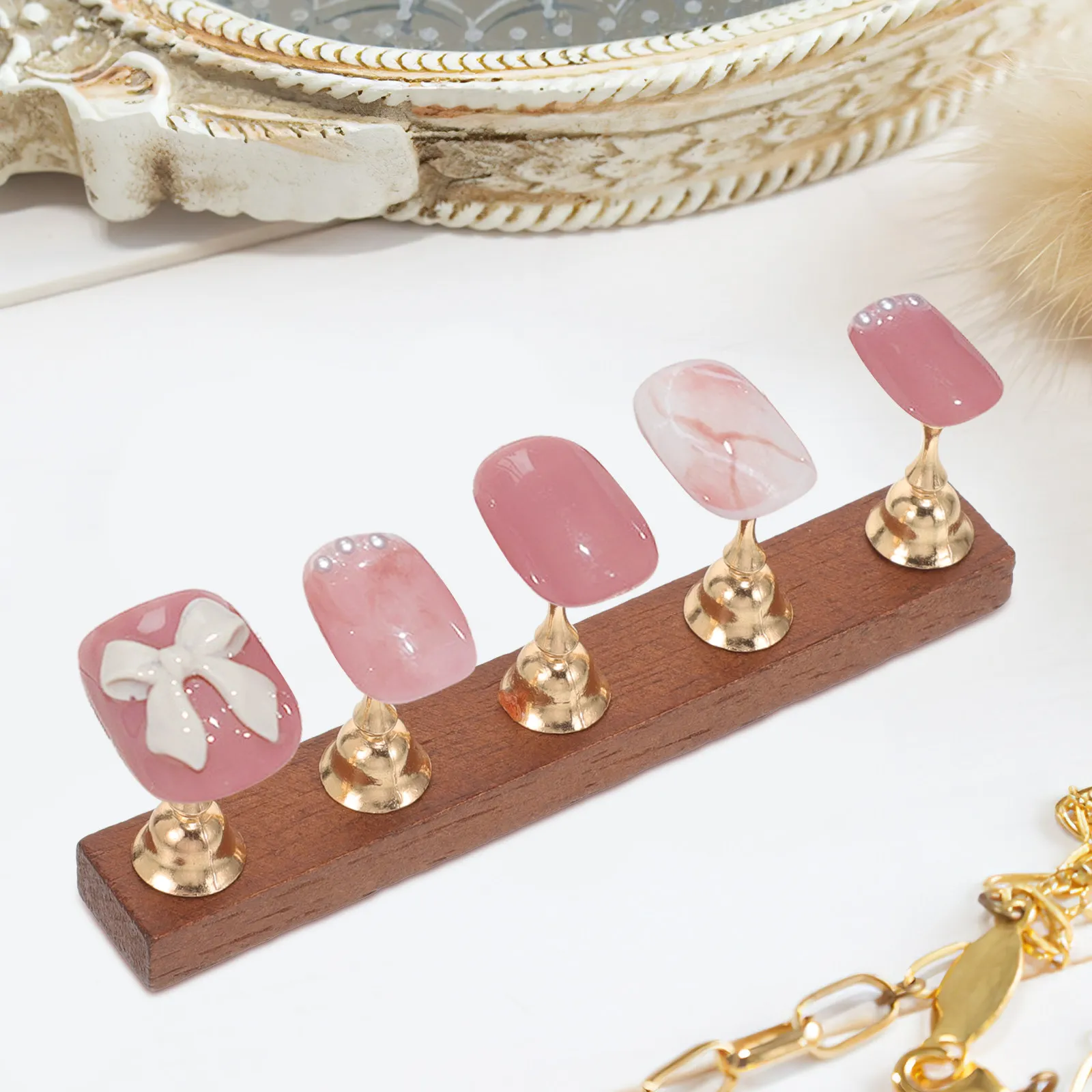 Nail Art Practice Base Set – Stable Comfortable Nail Holder for DIY Nail Painting & Press-On Fake Nails Stand
