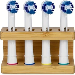 Multi Slots Electric Toothbrush Head Holder Home Mini Portable Durable Hotel Non Slip Freestanding Natural Bathroom Bamboo Stand