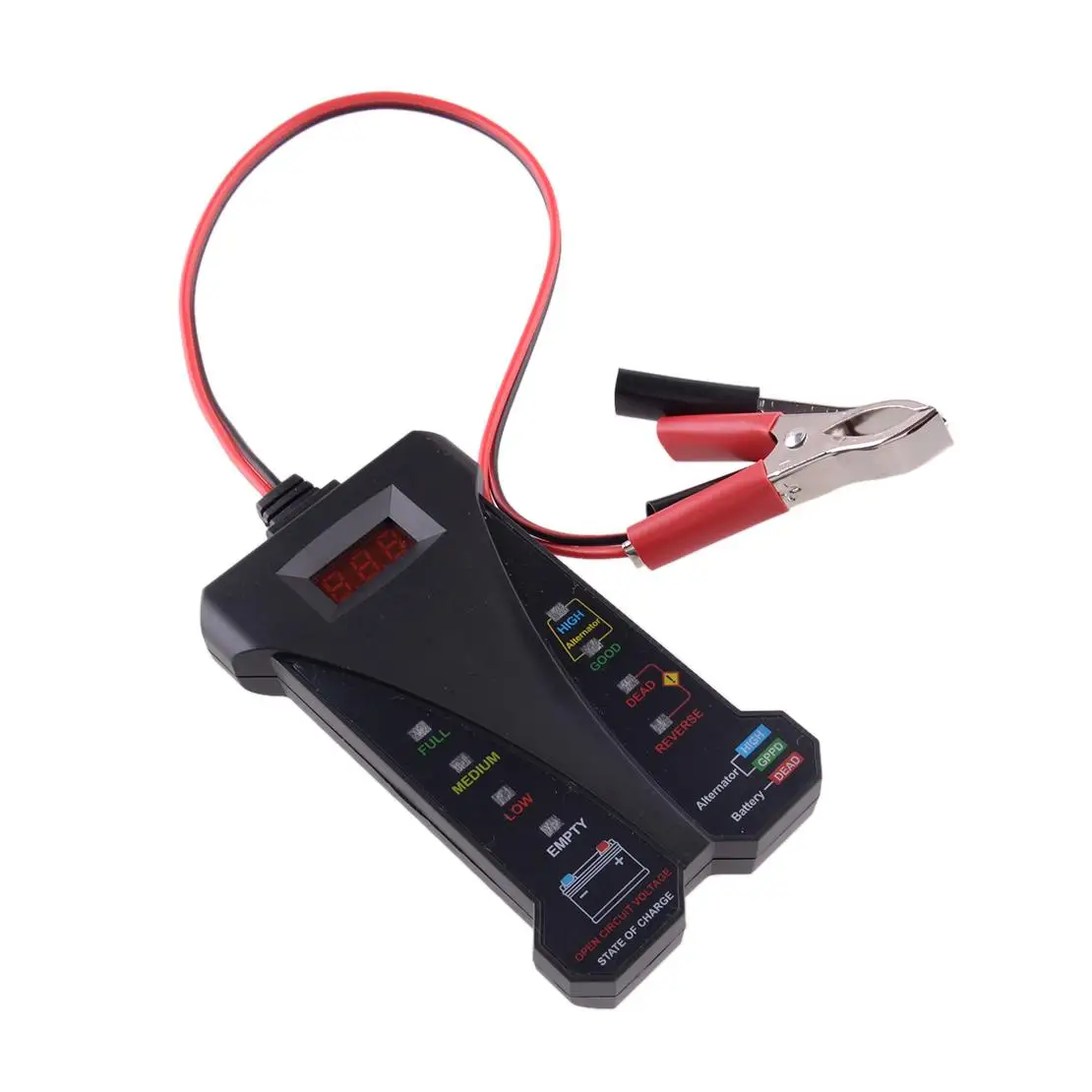 

12V LED Display Digital Battery Voltmeter Alternator Tester Analyzer Check For Car Motorcycle