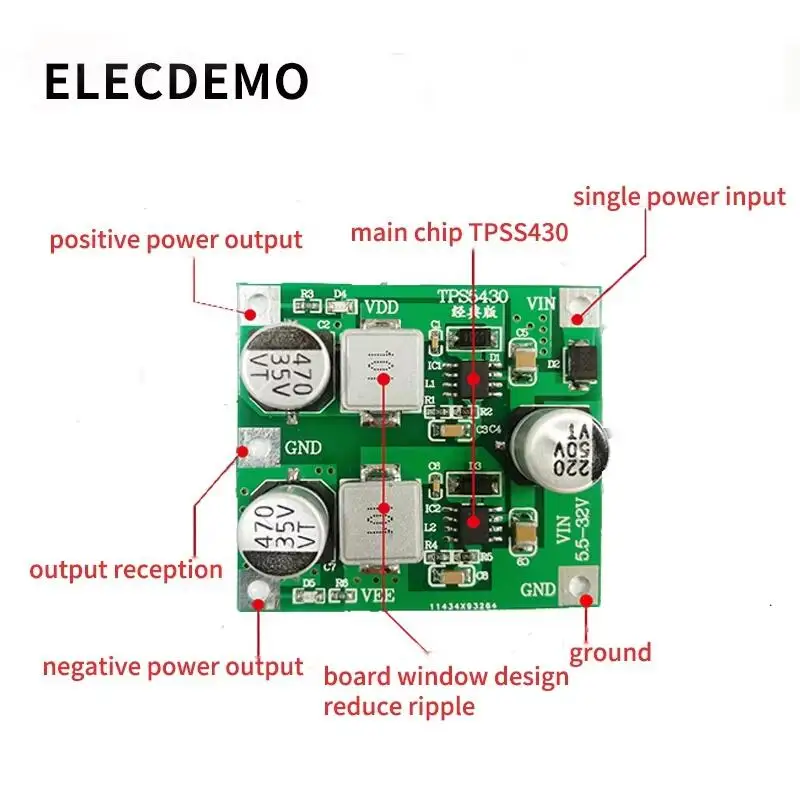 TPS5430 Switching Power Supply ModulePositiveAnd Negative 5V12V15V Regulated Power Supply Low Ripple Classic Surface Mount Board